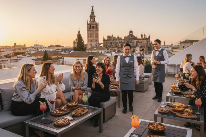 rooftop Séville, vue panoramique, ambiance conviviale