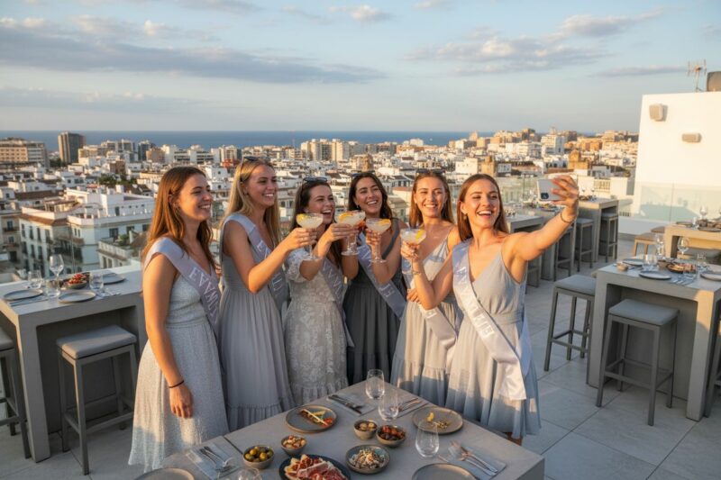 EVJF Malaga rooftop festif