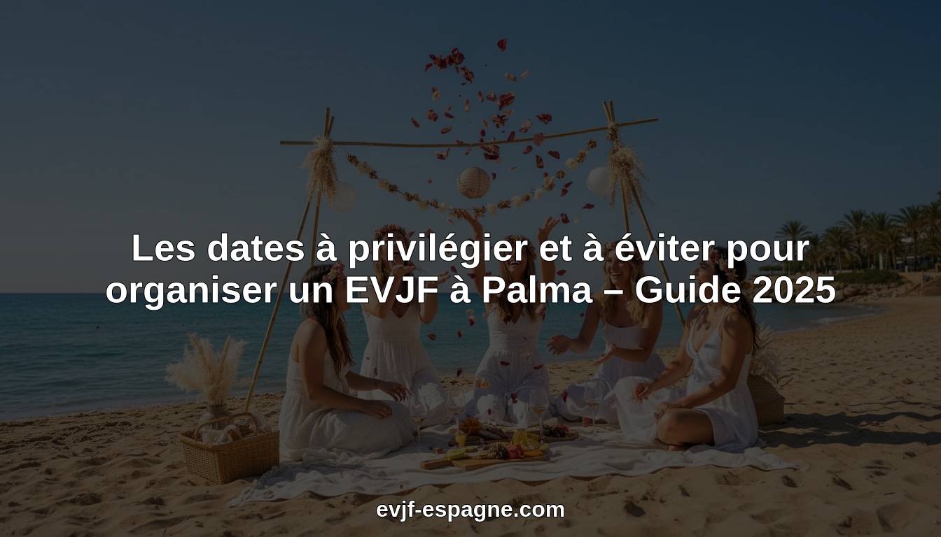 Les dates à privilégier et à éviter pour organiser un EVJF à Palma hero header image