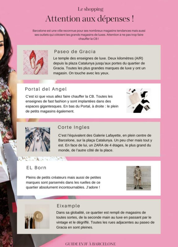 shopping evjf barcelone